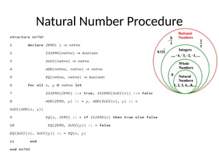 Natural Number Procedure
 