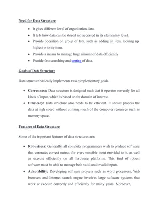 Introduction to Data Structures, Data Structures using C.pptx