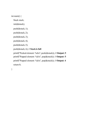 Stack and its operations, Queue and its operations | PDF