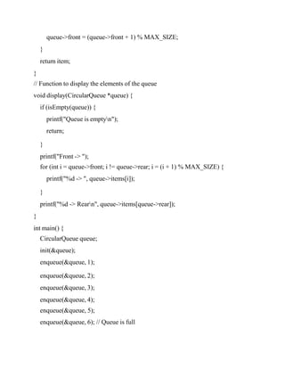 Stack and its operations, Queue and its operations | PPTX