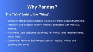 Comprehensive Guide to Data Manipulation Using Pandas in Python | PPTX