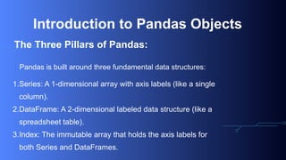 Comprehensive Guide to Data Manipulation Using Pandas in Python | PPTX
