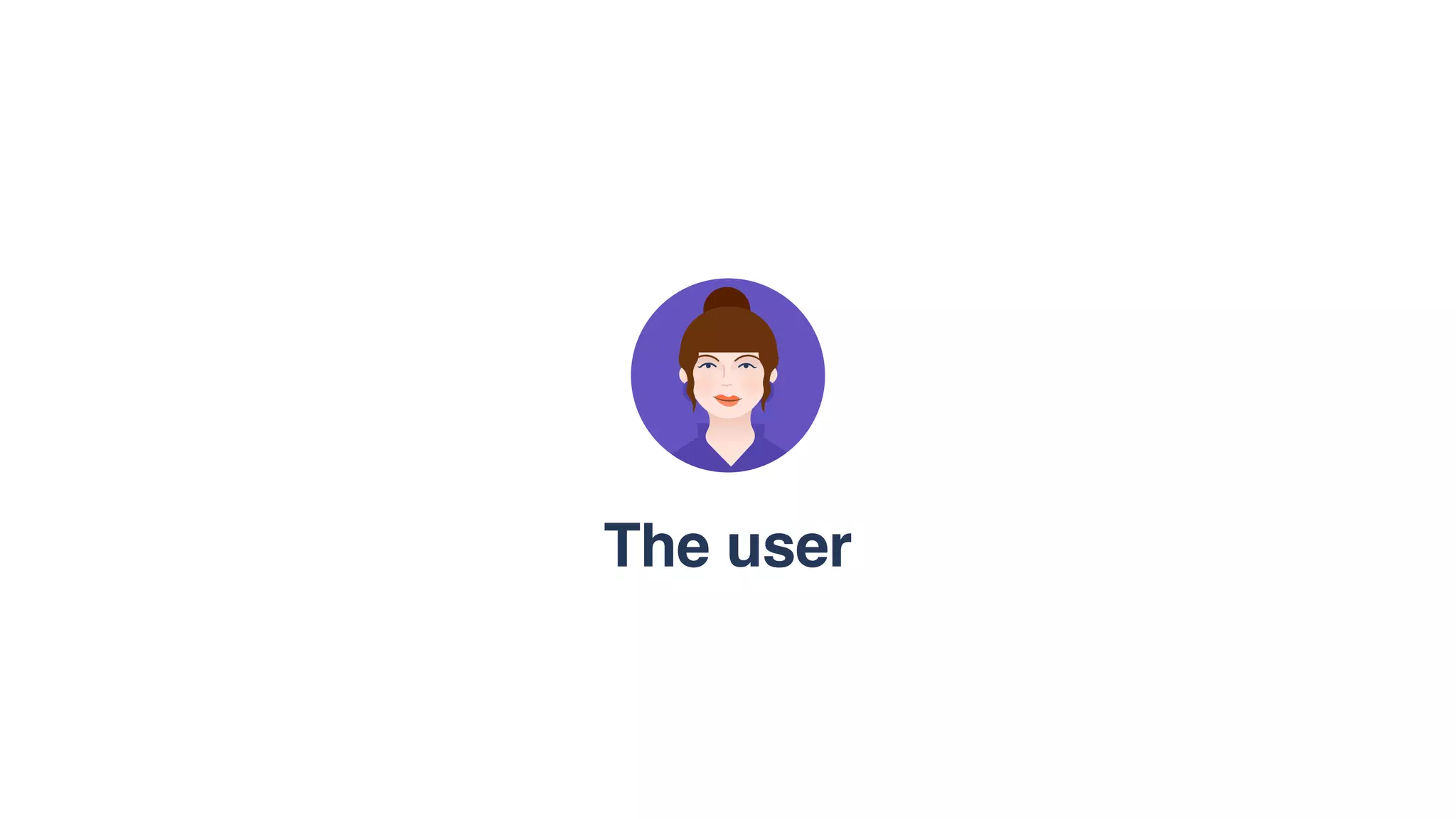 The user
 