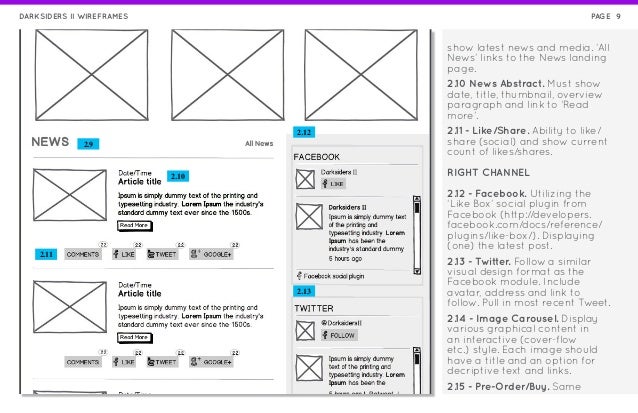 Darksiders Video Game Wireframes