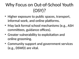 RA 11313 for out of School Youth overview of the Law | PPTX