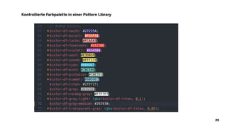 Kontrollierte Farbpalette in einer Pattern Library
29
 