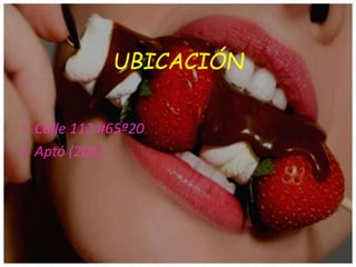 UBICACIÓN
• Calle 112 #65ª20
• Aptó (201)