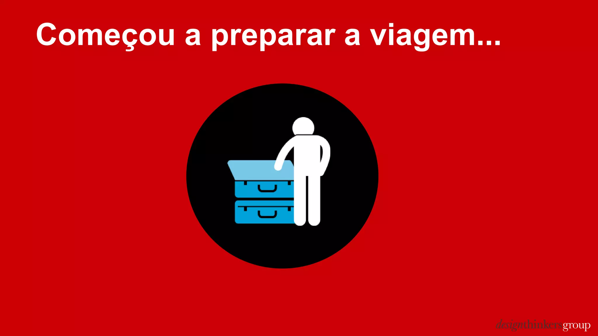 Começou a preparar a viagem...
 