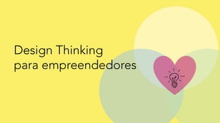 Design Thinking
para empreendedores
 