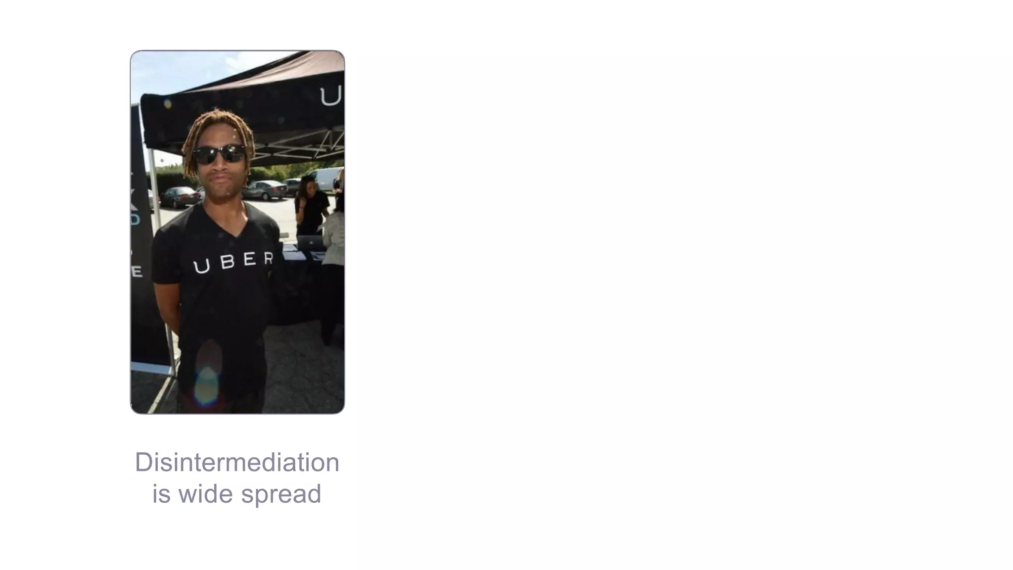 Disintermediation
is wide spread
 