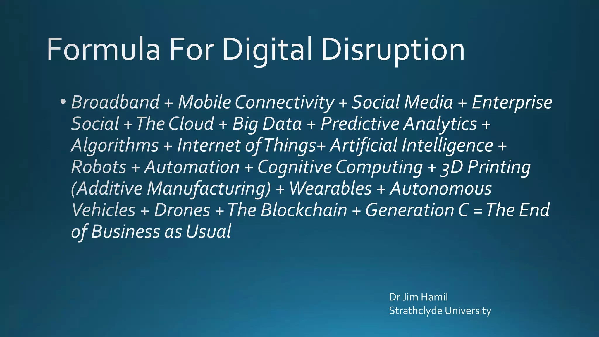 Dr Jim Hamil
Strathclyde University
 