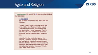 Agile andReligion
20
 