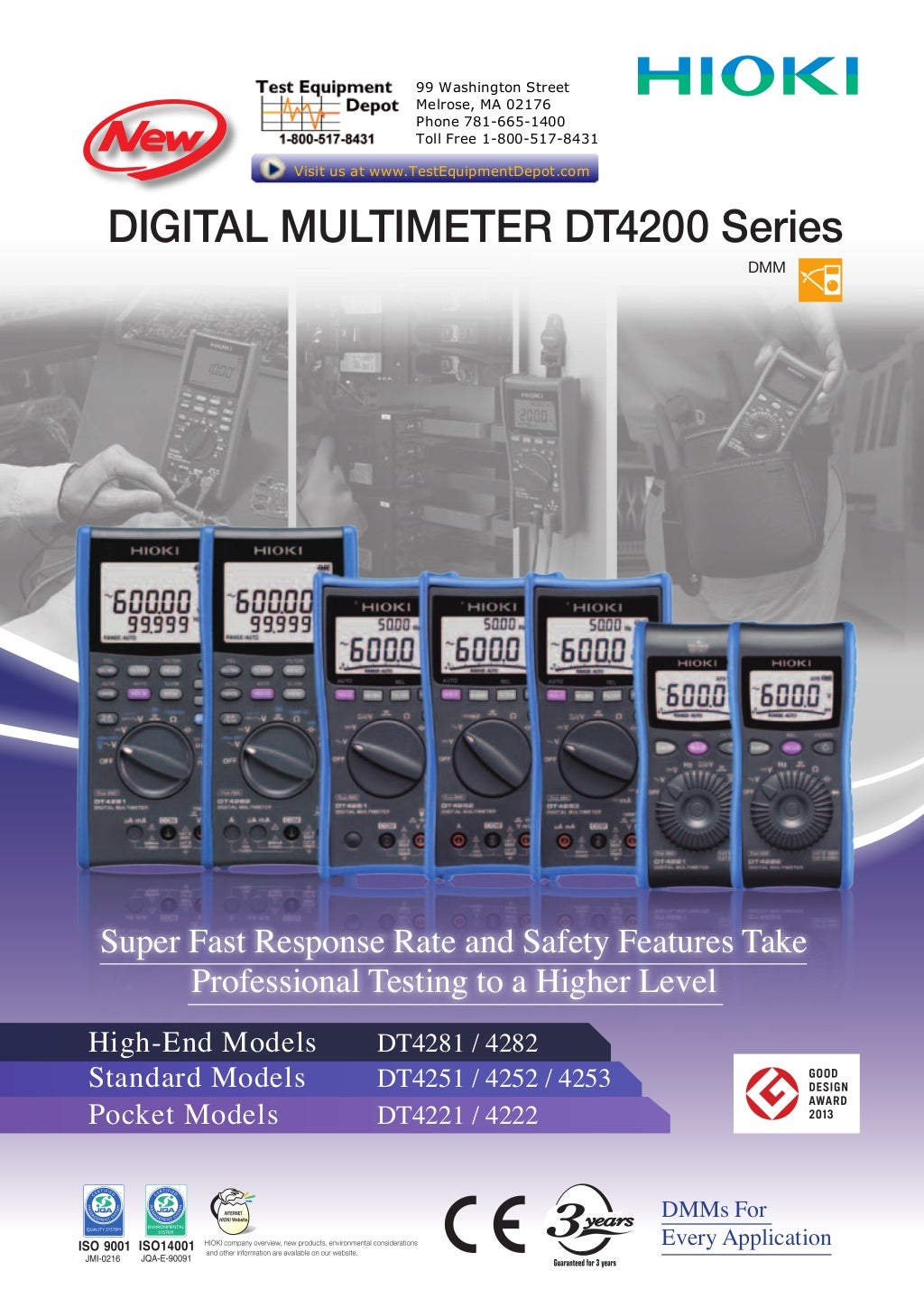 Hioki DT4252 TrueRMS Digital Multimeter