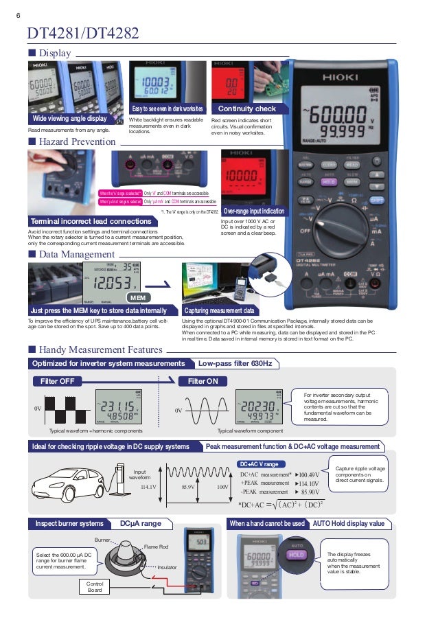 Hioki DT4252 TrueRMS Digital Multimeter