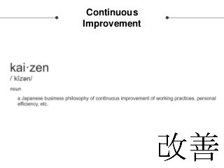 Continuous
Improvement
 