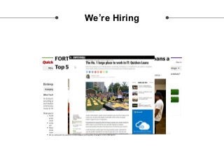 We’re Hiring
 