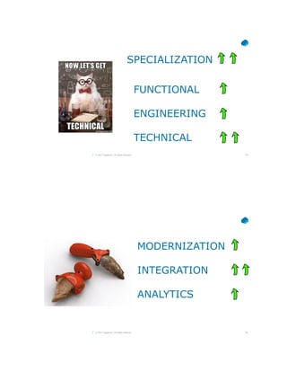 35© 2017 Capgemini. All rights reserved.
FUNCTIONAL
ENGINEERING
TECHNICAL
SPECIALIZATION
36© 2017 Capgemini. All rights reserved.
MODERNIZATION
INTEGRATION
ANALYTICS
 