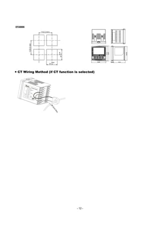 - 12 -
DTA9696
ƒ CT Wiring Method (if CT function is selected)
 