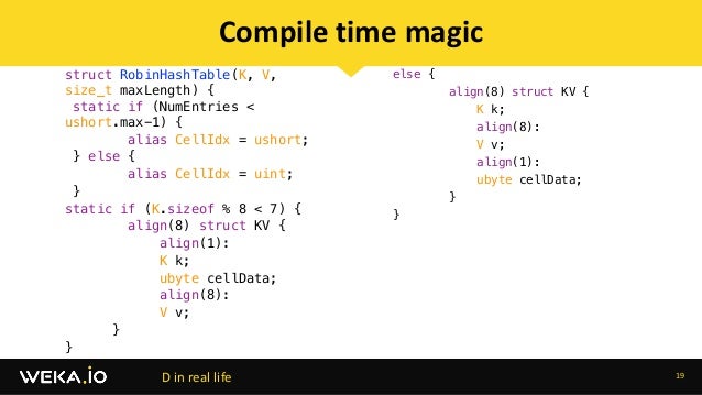 Introduction to D programming language at Weka.IO