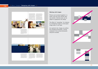 CD_Manual_E_Teil7_RL

7.6
7.

27.5.2002 8:30 Uhr

Seite 7

Menu | Images | Designing with images |

Working with images
Seit zwei Jahren ist meine Arbeit in Düsseldorf.
Meine Familie lebt dagegen in Hamburg. Und dazwischen ich, aber ganz cool. Vollbremskombination aus
Ampel oder Einfädeln oder beides auf einmal. Geht nur
mit Tricks. Eben noch kurz auf die A 52. Schon vielversprechend lebhaft. Hinter dem Breitscheider Kreuz geht
es richtig los. Stau auf der A 3 bis Oberhausen.
Danach entspannt es sich auch nur deshalb, weil enge
Baustellen mit rüden Geschwindigkeitsbegrenzungen
zum gleichmäßigen Rollen zwingen. Es wird links überholt, es wird rechts überholt. Es wird gar nichts mehr,
alles steht und macht lange Gesichter. Ich dagegen
wechsle die Cassette. Es geht weiter. Vor und hinter mir
hektische Spurenwechsel.
So zieht sich das Stück A 2 bis zum Recklinghauser
Kreuz. Der erhofften Entspannung folgt zuverlässig der
Vollfrust. Die A 43 bis Münster ist genauso voll wie das
Kamener Kreuz zur Rush-hour. Auf der A 1 ist dann endgültig Schluß mit lustig. Alles dümpelt auf der Überhol-

spur. Natürlich mit 90. Rechts geht es schneller, irrerweise wegen der Lkws. Die wollen nämlich alle noch vor
zehn zu Hause sein. Osnabrück. Dammer Berge. Tanken,
weil kleiner Tank. Nach Wildeshausen wird die Autobahn
dreispurig. Klasse! Alles stürmt nach links, auch ein
Kadett City mit Bochumer Kennzeichen. Bleibt hartnäckig. Blinker bringt auch nichts. Lichthupe ebenfalls
zwecklos. Muß rechts vorbei. Ein Mittelscheitel macht
den Breiten. Der Verkehr verzieht sich.
Nach Stuckenborstel gehe ich vom Gas nicht mehr
runter. Den Abzweig zum Elbtunnel mal wieder viel zu
schnell genommen. Der Rest geht schnell. Entscheide
mich natürlich wie immer für die linke Röhre, um dann
nach Tunnelende dramatisch blitzartig vier Spuren nach
rechts in die Ausfahrt hineinzubremsen. Das einzige, was
auf der Stresemann wieder aufhält, ist eine kuriose
Ampelschaltung. Am Phantom der Oper links, auf dem
Ring einmal rundrum bis zum Winterhuder Marktplatz,
dahinter noch mal links, zum Stadtpark hinunter. Ich bin

Photos can be placed together in a
series, and may even directly abut
one another. Colored areas can be
added to supplement the design.

blindtext für eine Headline

The effect of “cascading,” for instance
by overlapping images or interrupted
image areas, is not used.
As a general rule, images are preferably arranged horizontally; a strong
emphasis of the vertical dimension
should be avoided.

Seit zwei Jahren ist meine Arbeit in Düsseldorf.
Meine Familie lebt dagegen in Hamburg. Und dazwischen ich, aber ganz cool. Vollbremskombination aus
Ampel oder Einfädeln oder beides auf einmal. Geht nur
mit Tricks. Eben noch kurz auf die A 52. Schon vielversprechend lebhaft. Hinter dem Breitscheider Kreuz geht
es richtig los. Stau auf der A 3 bis Oberhausen.
Danach entspannt es sich auch nur deshalb, weil enge
Baustellen mit rüden Geschwindigkeitsbegrenzungen
zum gleichmäßigen Rollen zwingen. Es wird links überholt, es wird rechts überholt. Es wird gar nichts mehr,
alles steht und macht lange Gesichter. Ich dagegen
wechsle die Cassette. Es geht weiter. Vor und hinter mir
hektische Spurenwechsel.

blindtext für eine Headline

Familie lebt dagegen in Hamburg. Und dazwischen ich, aber
ganz cool. Vollbremskombination aus Ampel oder Einfädeln
oder beides auf einmal. Geht nur mit Tricks. Eben noch kurz
auf die A 52. Schon vielversprechend lebhaft. Hinter dem
Breitscheider Kreuz geht es richtig los.

Seit zwei Jahren ist meine Arbeit in Düsseldorf.
Meine Familie lebt dagegen in Hamburg. Und dazwischen ich, aber ganz cool. Vollbremskombination aus
Ampel oder Einfädeln oder beides auf einmal. Geht nur
mit Tricks. Eben noch kurz auf die A 52. Schon vielversprechend lebhaft. Hinter dem Breitscheider Kreuz geht
es richtig los. Stau auf der A 3 bis Oberhausen.
Danach entspannt es sich auch nur deshalb, weil enge
Baustellen mit rüden Geschwindigkeitsbegrenzungen
zum gleichmäßigen Rollen zwingen. Es wird links überholt, es wird rechts überholt. Es wird gar nichts mehr,
alles steht und macht lange Gesichter. Ich dagegen
wechsle die Cassette. Es geht weiter. Vor und hinter mir

Seit zwei Jahren ist meine Arbeit in Düsseldorf.
Meine Familie lebt dagegen in Hamburg. Und dazwischen ich, aber ganz cool. Vollbremskombination aus
Ampel oder Einfädeln oder beides auf einmal. Geht nur
mit Tricks. Eben noch kurz auf die A 52. Schon vielversprechend lebhaft. Hinter dem Breitscheider Kreuz geht
es richtig los. Stau auf der A 3 bis Oberhausen.
Danach entspannt es sich auch nur deshalb, weil enge
Baustellen mit rüden Geschwindigkeitsbegrenzungen
zum gleichmäßigen Rollen zwingen. Es wird links überholt, es wird rechts überholt. Es wird gar nichts mehr,
alles steht und macht lange Gesichter. Ich dagegen
wechsle die Cassette. Es geht weiter. Vor und hinter mir
hektische Spurenwechsel.

So zieht sich das Stück A 2 bis zum Recklinghauser
Kreuz. Der erhofften Entspannung folgt zuverlässig der
Vollfrust. Die A 43 bis Münster ist genauso voll wie das
Kamener Kreuz zur Rush-hour. Auf der A 1 ist dann endgültig Schluß mit lustig. Alles dümpelt auf der Überholspur. Natürlich mit 90. Rechts geht es schneller, irrerweise wegen der Lkws. Die wollen nämlich alle noch vor
zehn zu Hause sein. Osnabrück. Dammer Berge. Tanken,
weil kleiner Tank. Nach Wildeshausen wird die Autobahn
dreispurig. Klasse! Alles stürmt nach links, auch ein
Kadett City mit Bochumer Kennzeichen. Bleibt hartnäckig. Blinker bringt auch nichts. Lichthupe ebenfalls

 