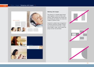 CD_Manual_E_Teil7_RL

7.7
7.

27.5.2002 8:30 Uhr

Seite 8

Menu | Images | Designing with images |

Working with images
The photos on a double page should
work together in terms of their color
themes. Visual interest and contrast can
be achieved, for instance, by using two
images of different sizes.

blindtext für eine Headline
Meine Familie lebt dagegen in Hamburg. Und
dazwischen ich, aber ganz cool. Vollbremskombination aus Ampel oder Einfädeln oder beides
auf einmal. Geht nur mit Tricks. Eben noch
kurz auf die A 52. Schon vielversprechend lebhaft. Hinter dem Breitscheider Kreuz geht es
richtig los. Stau auf der A 3 bis Oberhausen.
Danach entspannt es sich auch nur deshalb, weil enge Baustellen mit rüden
Geschwindigkeitsbegrenzungen zum gleichmäßigen Rollen zwingen. Es wird links überholt, es wird rechts überholt. Es wird gar nichts
mehr, alles steht und macht lange Gesichter.
Ich dagegen wechsle die Cassette. Es geht weiter. Vor und hinter mir hektische Spurenwechsel.

So zieht sich das Stück A 2 bis zum Recklinghauser Kreuz. Der erhofften Entspannung
folgt zuverlässig der Vollfrust. Die A 43 bis
Münster ist genauso voll wie das Kamener
Kreuz zur Rush-hour. Auf der A 1 ist dann endgültig Schluß mit lustig. Alles dümpelt auf der
Überholspur. Natürlich mit 90. Rechts geht es
schneller, irrerweise wegen der Lkws. Die wollen nämlich alle noch vor zehn zu Hause sein.
Osnabrück. Dammer Berge. Tanken, weil kleiner Tank. Nach Wildeshausen wird die Autobahn dreispurig. Klasse! Alles stürmt nach
links, auch ein Kadett City mit Bochumer
Kennzeichen. Bleibt hartnäckig. Blinker bringt
auch nichts. Lichthupe ebenfalls zwecklos.
Muß rechts vorbei. Ein Mittelscheitel macht
den Breiten. Der Verkehr verzieht sich.

Nach Stuckenborstel gehe ich vom Gas
nicht mehr runter. Den Abzweig zum Elbtunnel
mal wieder viel zu schnell genommen. Der Rest
geht schnell. Entscheide mich natürlich wie
immer für die linke Röhre, um dann nach Tunnelende dramatisch blitzartig vier Spuren nach
rechts in die Ausfahrt hineinzubremsen. Das
einzige, was auf der Stresemann wieder aufhält,
ist eine kuriose Ampelschaltung. Am Phantom
der Oper links, auf dem Ring einmal rundrum

bis zum Winterhuder Marktplatz, dahinter
noch mal links, zum Stadtpark hinunter. Ich
bin da. Wieder zu spät. Alles schläft schon.
Samstag. Sonntag. Deutschland guckt Tagesschau. Ich gucke in den linken Außenspiegel.
Dann drei Spuren rüber wieder in die linke
Röhre. Diesmal doppelt so schnell durch den
Tunnel wie auf dem Hinweg. Bleibe auf der linken Spur bis zum Abzweig Richtung Bremen.
Der ist zweispurig, deshalb gibt es das beliebte

headline
blindtext

Seit zwei Jahren ist meine Arbeit in Düsseldorf. — Meine Familie lebt dagegen in
Hamburg. Und dazwischen ich, aber ganz cool. Vollbremskombination aus Ampel oder
Einfädeln oder beides auf einmal. Geht nur mit Tricks. Eben noch kurz auf die A 52.
Schon vielversprechend lebhaft. Hinter dem Breitscheider Kreuz geht es richtig los. Stau
auf der A 3 bis Oberhausen. Danach entspannt es sich auch nur deshalb, weil enge Baustellen mit rüden Geschwindigkeitsbegrenzungen zum gleichmäßigen Rollen zwingen.
Es wird links überholt, es wird rechts überholt. Es wird gar nichts mehr, alles steht und
macht lange Gesichter. Ich dagegen wechsle die Cassette. Es geht weiter.

Centered or pattern-type arrangement
of photos should be avoided. Photos
are not placed into full-color or lightened images. Large, round image clippings are also not permitted.

 