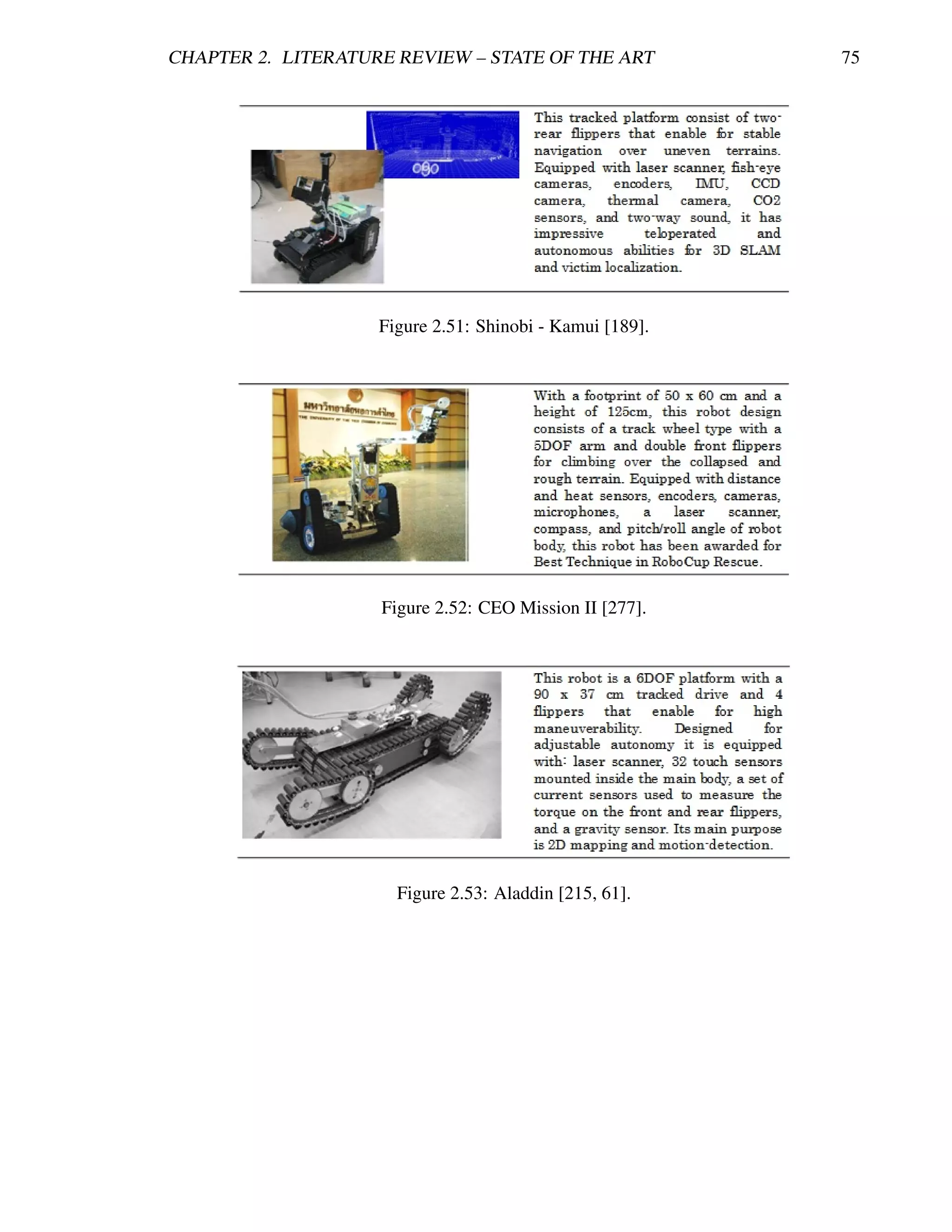 CHAPTER 2. LITERATURE REVIEW – STATE OF THE ART           75




                    Figure 2.51: Shinobi - Kamui [189].




                    Figure 2.52: CEO Mission II [277].




                      Figure 2.53: Aladdin [215, 61].
 
