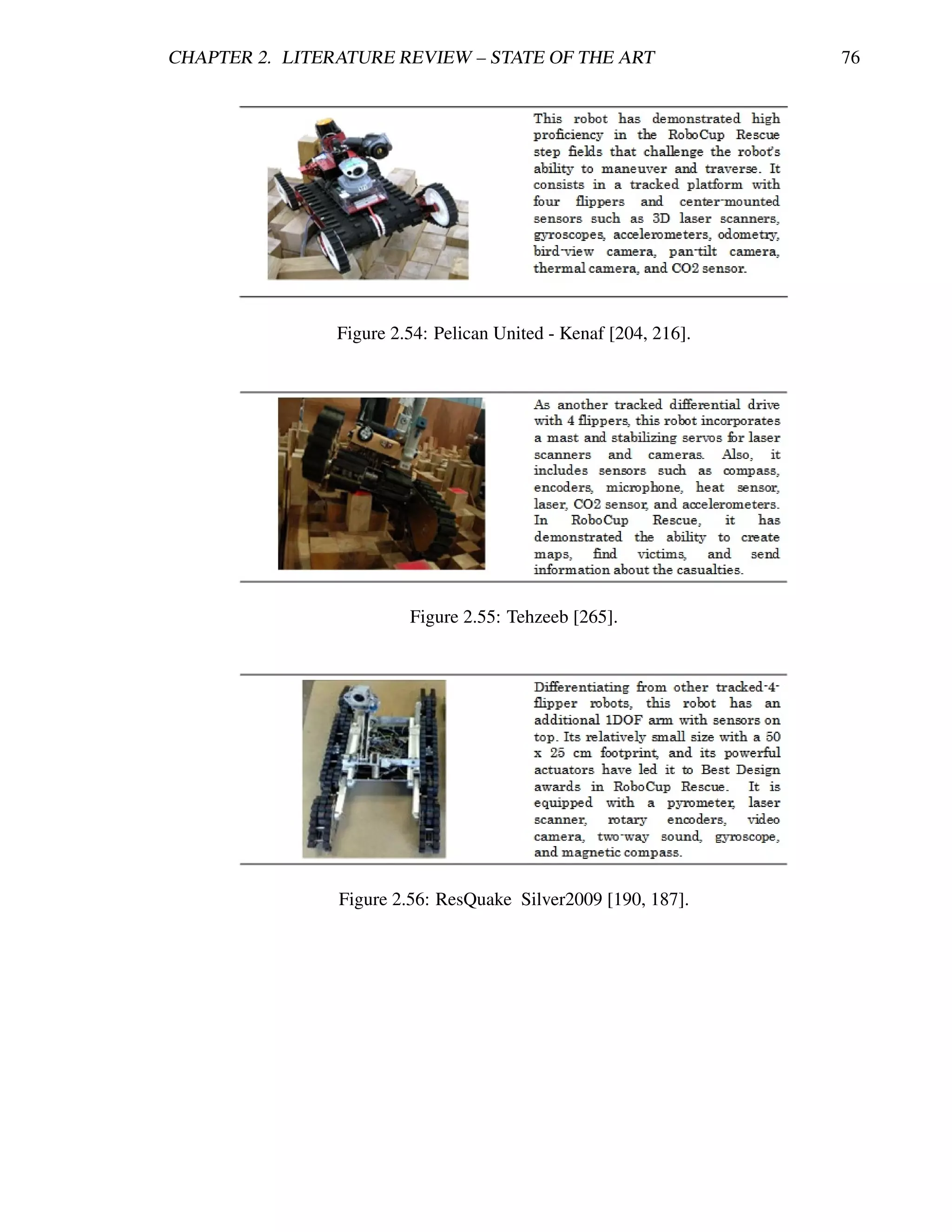 CHAPTER 2. LITERATURE REVIEW – STATE OF THE ART                   76




                Figure 2.54: Pelican United - Kenaf [204, 216].




                         Figure 2.55: Tehzeeb [265].




                Figure 2.56: ResQuake Silver2009 [190, 187].
 