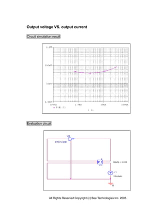 Output voltage VS. output current

Circuit simulation result




Evaluation circuit


                             U2


                     DTC124XE




                                                        F
                                                                 GAIN = 0.05
                                                       F1


                                                                     I1

                                                                 10mAdc




                                                                 0




                All Rights Reserved Copyright (c) Bee Technologies Inc. 2005
 