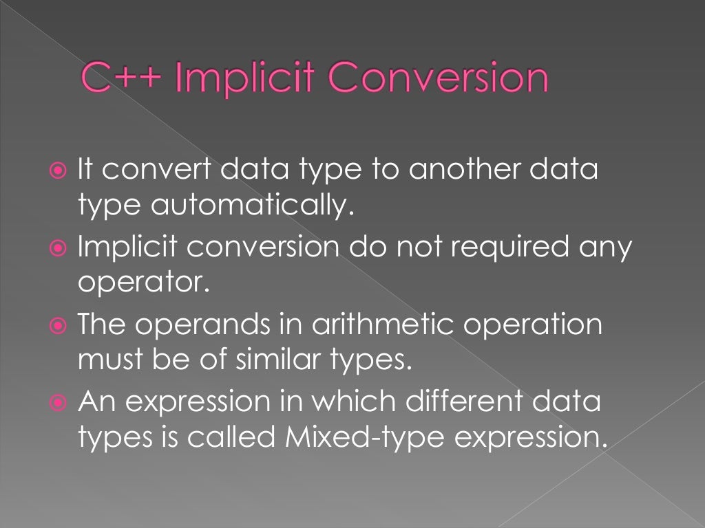 Data Type Conversion in C++
