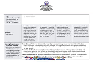 Grade 5 English Lesson on Recognizing Story Elements and Narrative ...