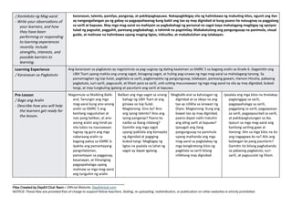Grade 6 GMRC Lesson Plan on Self-Recognition and Dignity | DOCX