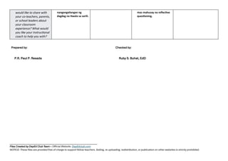 Grade 6 GMRC Lesson Plan on Self-Recognition and Dignity | DOCX