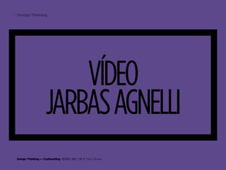 Design Thinking — Coolhunting • | IED | BR | SP | Fabio Silveira
Design Thinking6
VÍDEO
JARBASAGNELLI
 