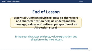 Analyzing Afro-Asian Prose: Character and Characterization in Grade 8 ...