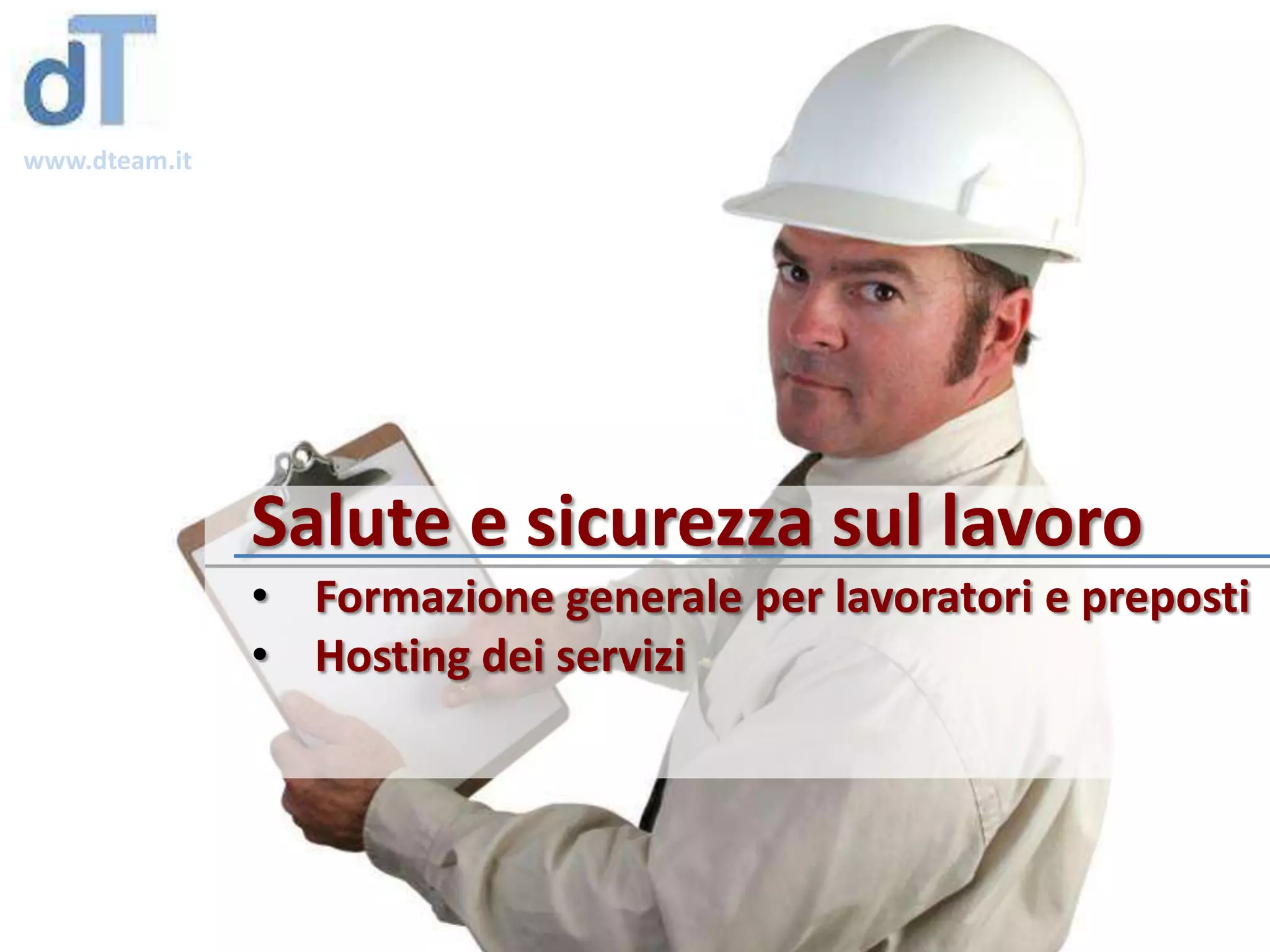 Salute e sicurezza sul lavoro - Corsi online | PPTX