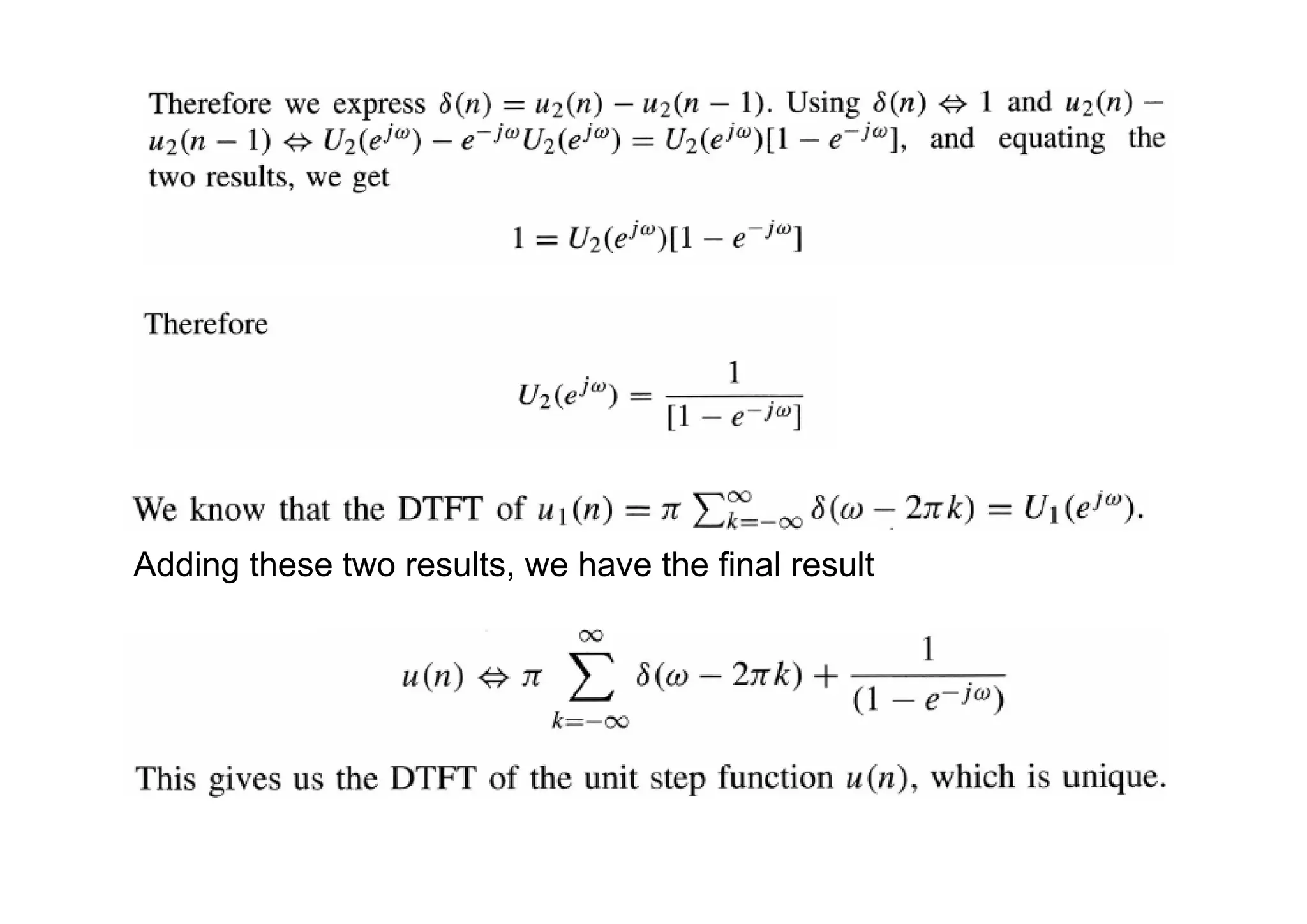 Adding these two results, we have the final result
 