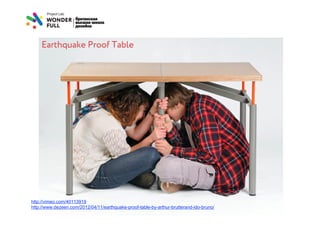 Earthquake Proof Table




http://vimeo.com/40113919
http://www.dezeen.com/2012/04/11/earthquake-proof-table-by-arthur-brutterand-ido-bruno/
 