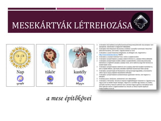 MESEKÁRTYÁK LÉTREHOZÁSA
a mese építőkövei
 