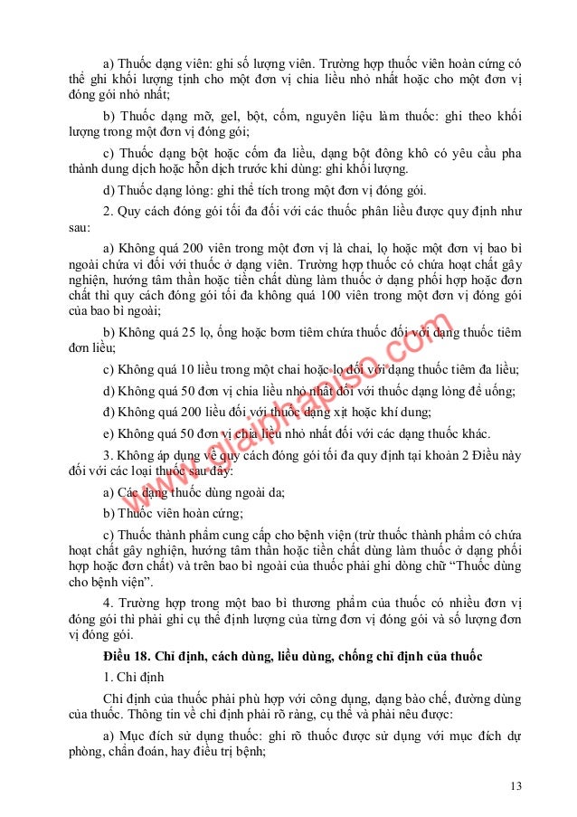 Dự thảo 3 tháng 8 2016 thông tư ghi nhãn thuốc nguyên liệu làm thuốc