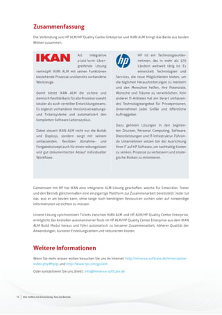 Whitepaper zum Application Lifecycle Management  IKAN ALM + HP/ALM