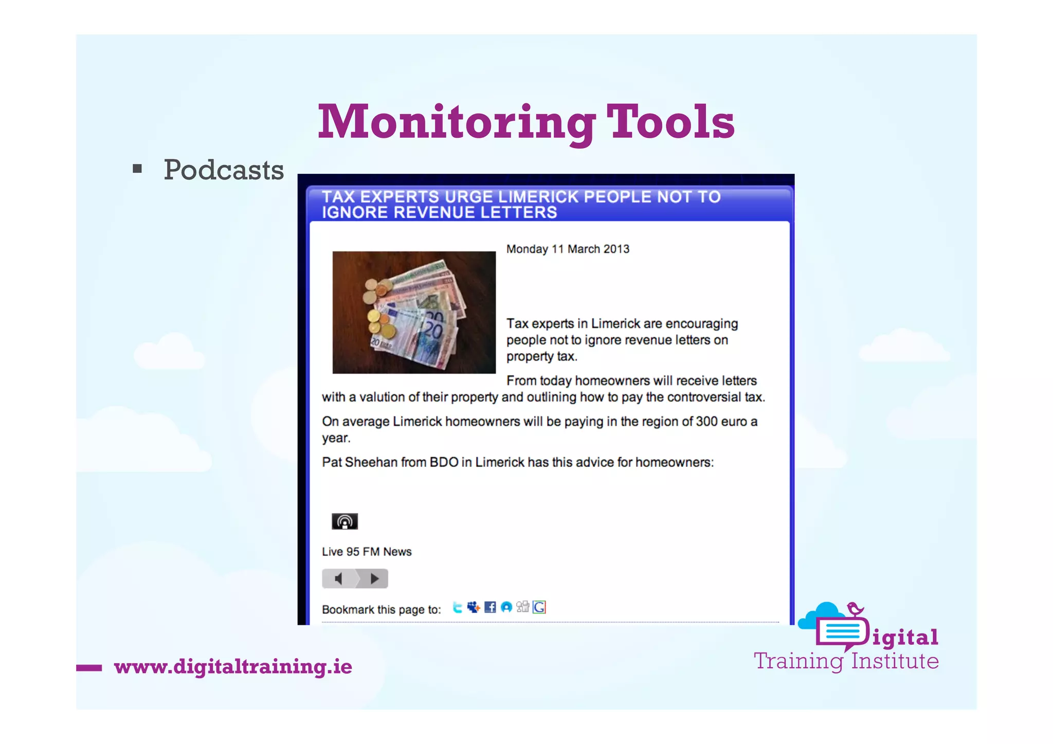 Monitoring Tools
  Podcasts

 