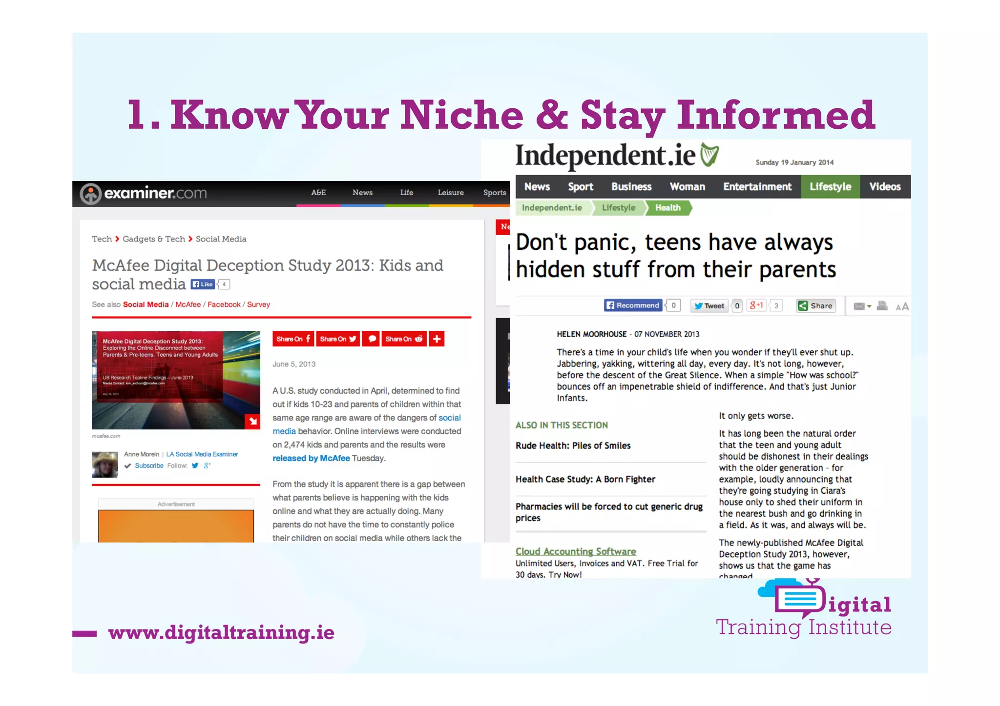 1. Know Your Niche & Stay Informed

 