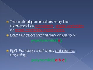 Types of Function in C LanguageFunction DefinitionFunction CallsFunction Prototypes