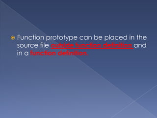 The actual parameters may be expressed as constants, single variables or more complex expressions.Eg2: Function that return value to yy=polynomial(x);Eg3: Function that does not returns anythingpolynomial (a,b,c)