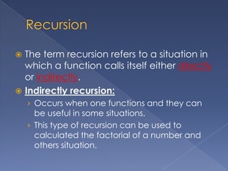 Passing Arguments to a FunctionList them in parentheses following the function name.The number of arguments and the type of each arguments must match the parameter in the function header and prototype.Exampleif a function is defined to take two type intarguments, you must pass it exactly two intarguments.