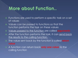 provided along with the compilerExample:printf(), scanf() etc.User Defined functions written by the userExample:main() or any other user-defined function
