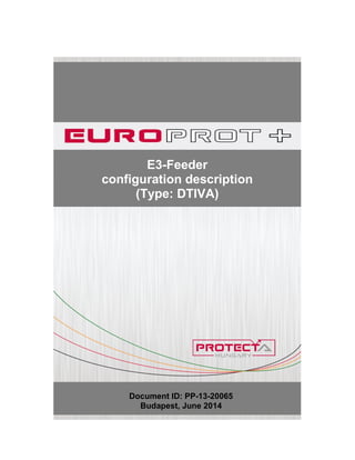 E3-Feeder
configuration description
(Type: DTIVA)
Document ID: PP-13-20065
Budapest, June 2014
 