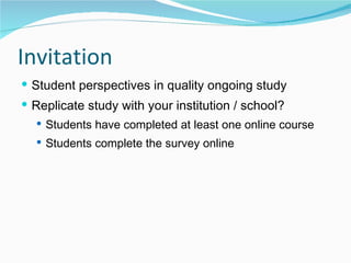 What Makes a Quality Online Course: The Student Perspective