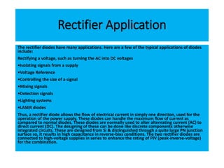 INTRODUCTION DIFFERENT TYPES OF DIODE AND IT'S FUNCTION AND APPLICATION ...