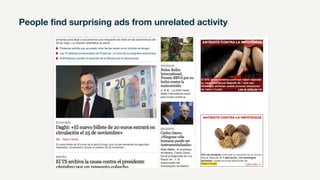 People find surprising ads from unrelated activity
 